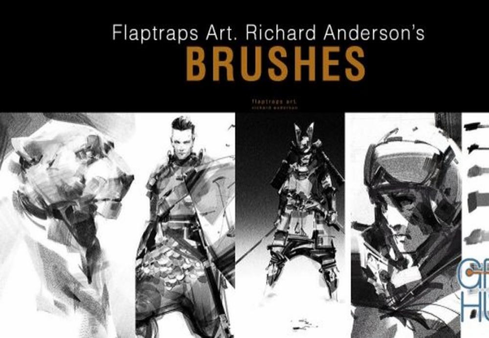 Flaptraps画师46款PS绘画自定义笔刷合集下载的图片
