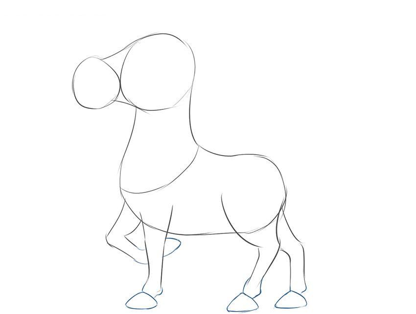 如何画一个简单的卡通斑马