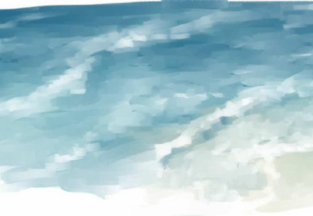 大海怎么画？大海的简便绘画方法的图片
